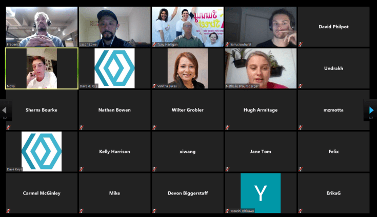 35 data enthusiasts in Zoom